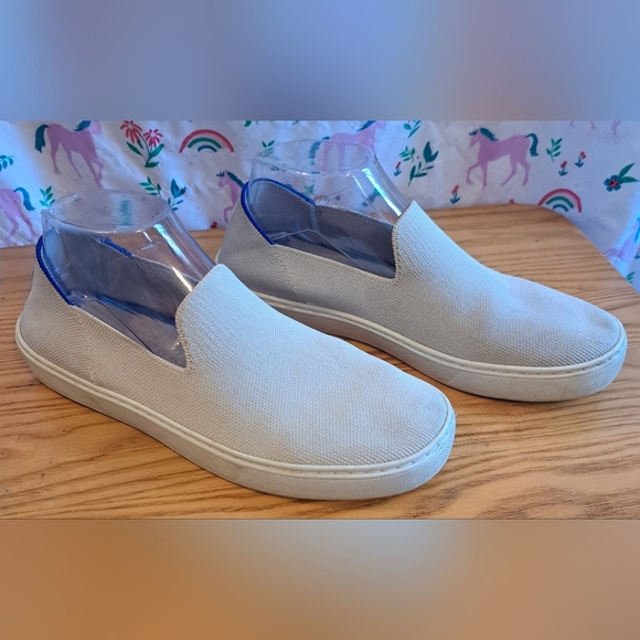 Rothy's The Original Sand Slip On Casual Neutral Everyday Sneaker Shoe SZ 8 - Picture 1 of 8